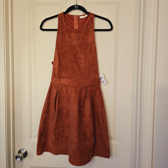 NWT Burnt Orange Cut-Out Dress - Picture 1 of 4